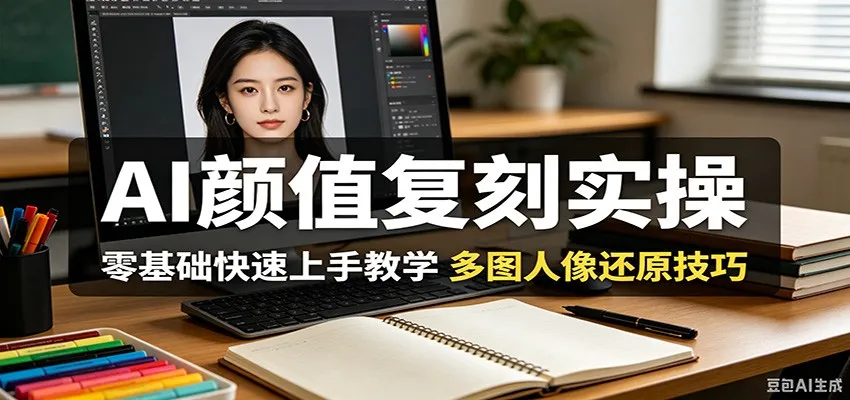 零基础快速上手AI颜值复刻实操，多图人像还原技巧揭秘-91教程库