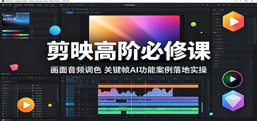 剪映高阶必修课：画面音频调色与关键帧AI功能实操案例-91教程库