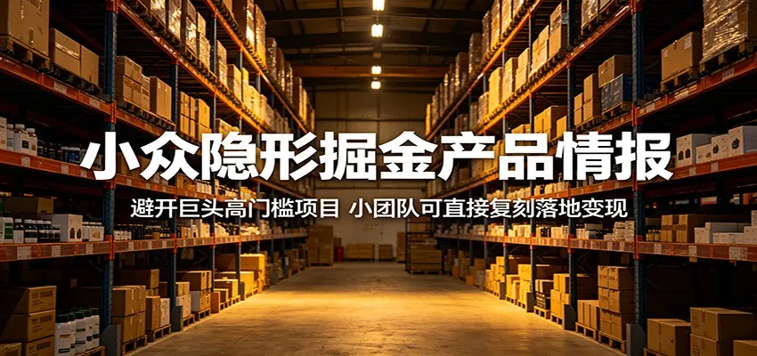 小众隐形掘金产品情报：小团队避开巨头高门槛项目变现秘诀-91教程库