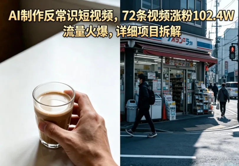 AI制作反常识短视频流量火爆，项目详细拆解及用户增长秘诀-91教程库