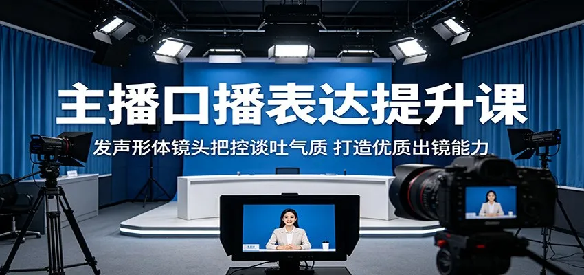 主播口播表达提升课：掌握发声形体，把控镜头谈吐打造优质出镜能力-91教程库