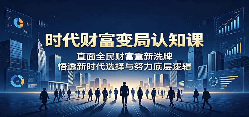 时代财富变局认知课：悟透财富洗牌底层逻辑，把握新选择与努力方向-91教程库