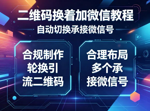 合规制作轮换引流二维码教程:自动切换承接多微信号合理布局-91教程库
