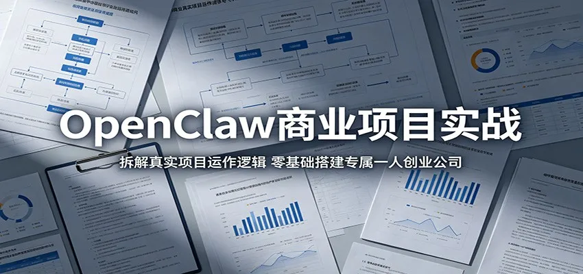 OpenClaw商业项目实战：拆解运作逻辑，零基础搭建一人专属创业公司-91教程库