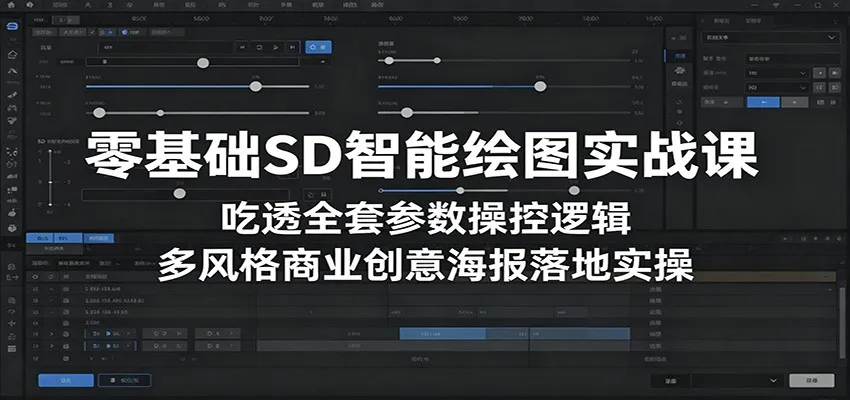 零基础SD智能绘图实战课：掌握参数逻辑，实现多风格商业海报实操-91教程库