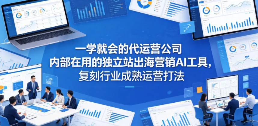 一学就会！独立站出海营销AI工具复刻代运营公司成熟打法-91教程库