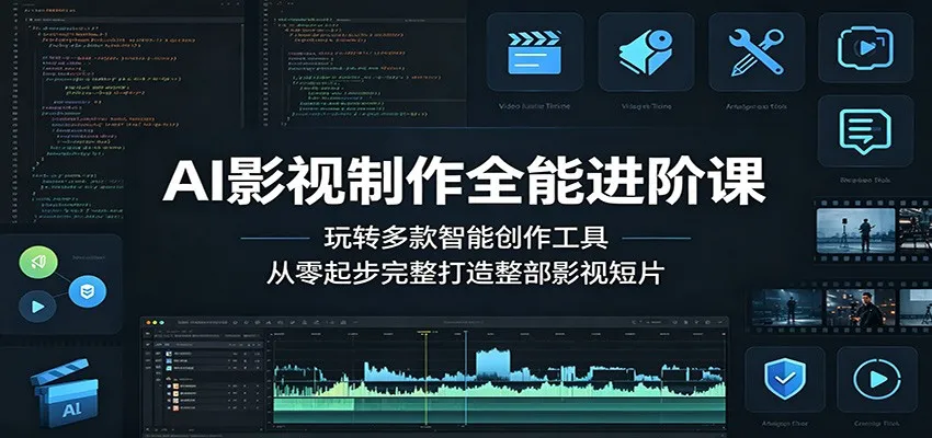 AI影视制作进阶课：玩转智能工具，从零打造影视短片-91教程库
