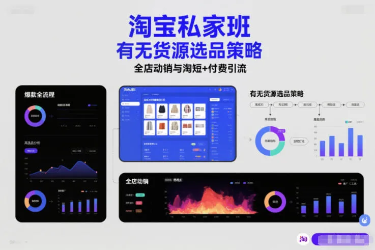 2026 淘宝私家班：无货源选品策略与爆款全流程高成功率打法-91教程库