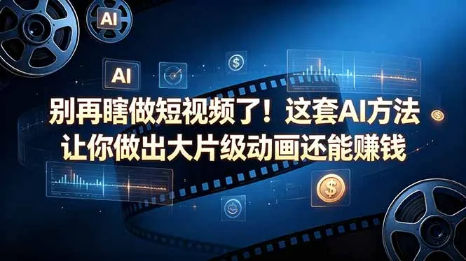 别瞎做短视频！AI 方法打造大片级动画，双语字幕获可观回报-91教程库