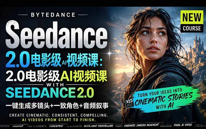 字节跳动Seedance 2.0 AI电影视频生成教程，一键多镜头与音频叙事-91创业网