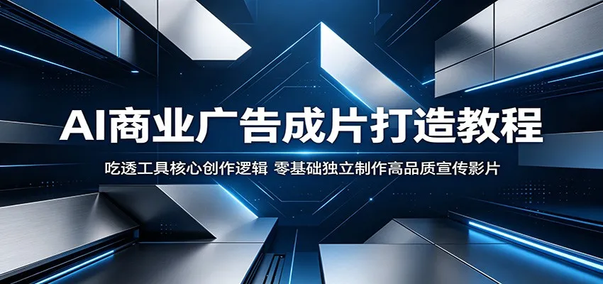 AI商业广告成片教程：掌握工具逻辑，零基础制高品质宣传影片-91教程库