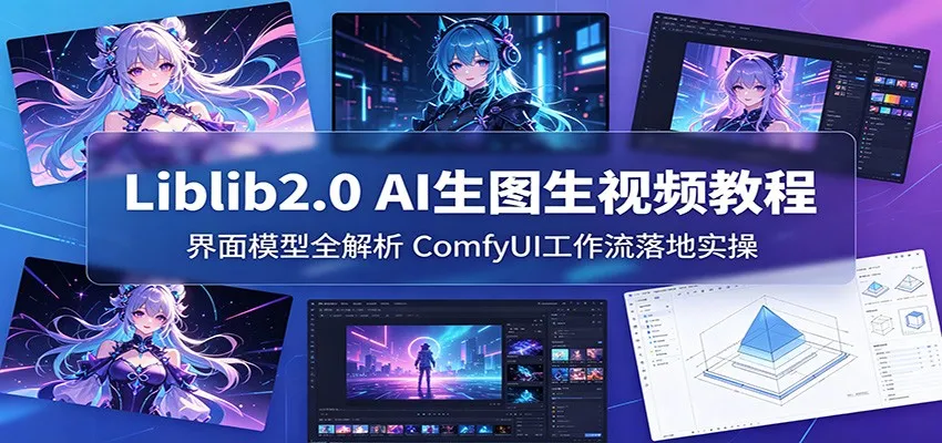 Liblib2.0 AI生图生视频教程：解析界面模型，实操ComfyUI工作流-91教程库