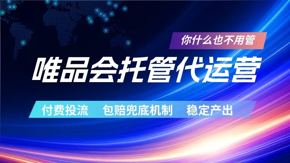 唯品会托管代运营付费投流玩法,包赔兜底实现稳定产出-91教程库