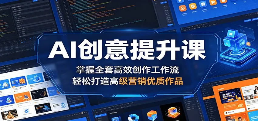 AI创意提升课：掌握高效创作流程，打造高级营销优质作品-91教程库
